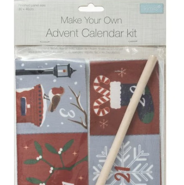 MAKE-YOUR-OWN ADVENT CALENDAR KIT: RED. NEW IMPROVED, LARGER DESIGN