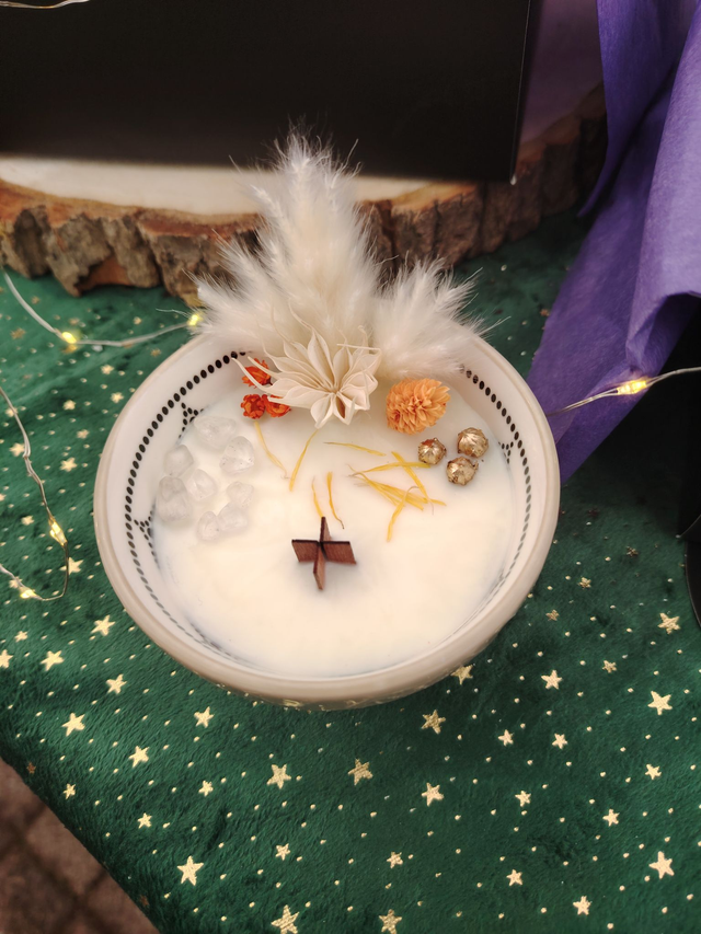 Petite bougie fleurie