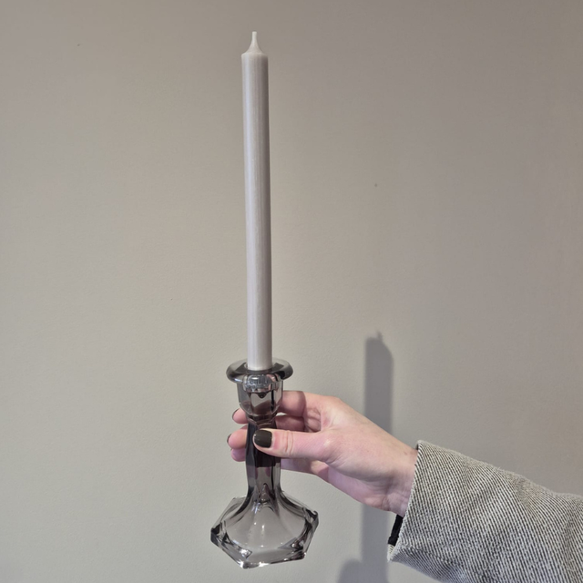 Kandelaar glas bruin