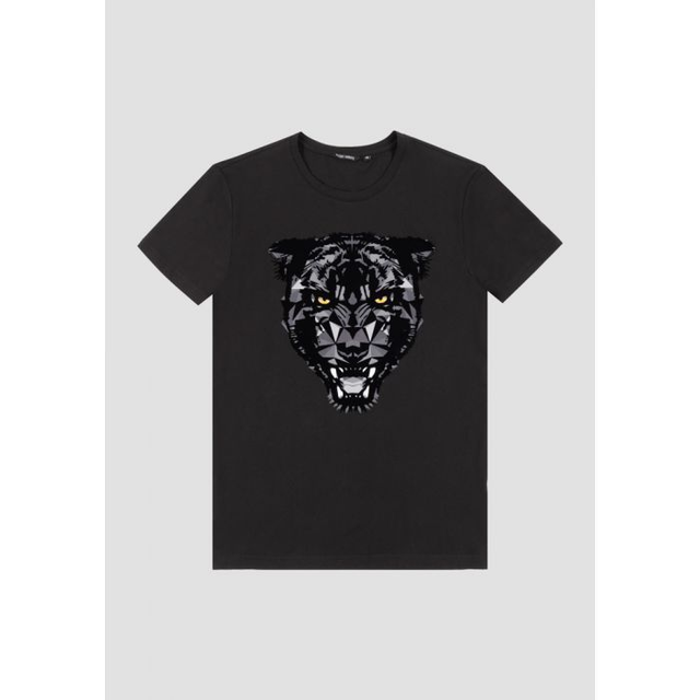 B4477Q80 - Antony Morato T-shirt slim fit in coto stampa  FLOCK E MATT PLASTIC