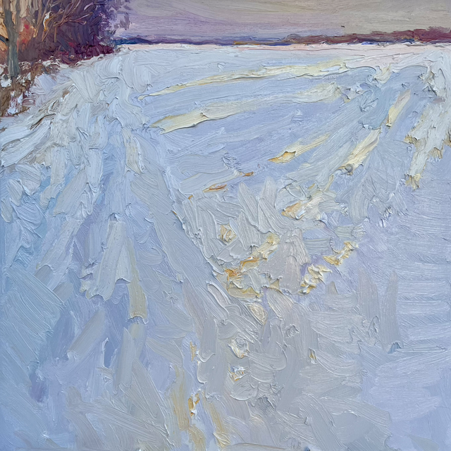 "Weg der Stille" Öl auf Leinwand, 80 × 80 cm, 2026