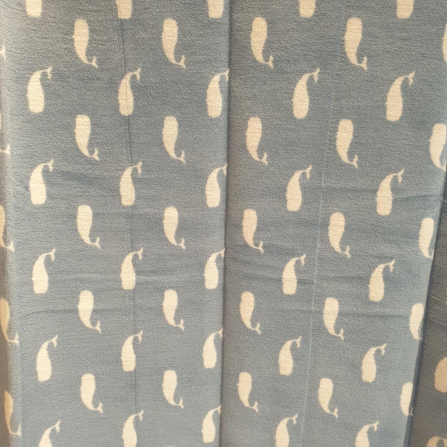 WHALE BLUE Wolldecke 