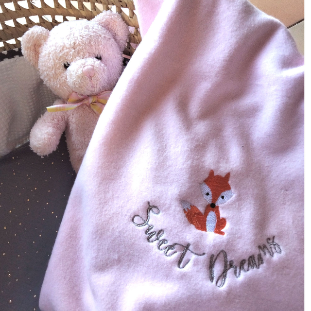 Couverture polaire coton douce et chaude renard