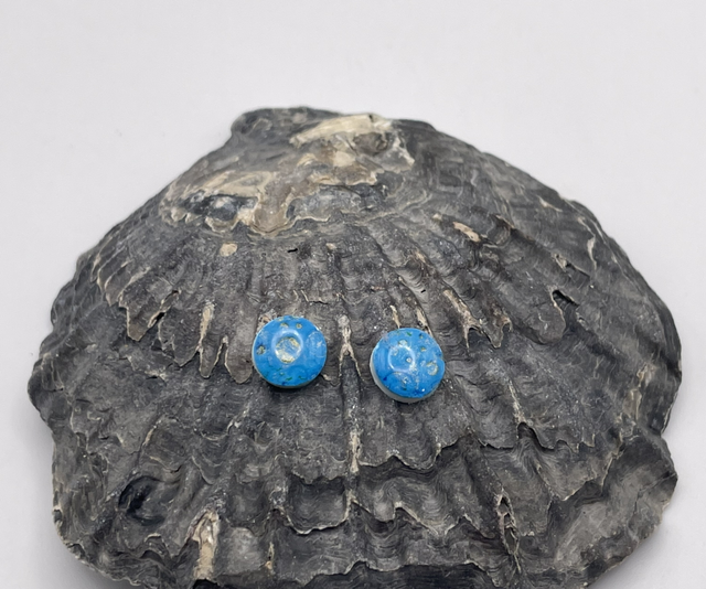 Small blue studs