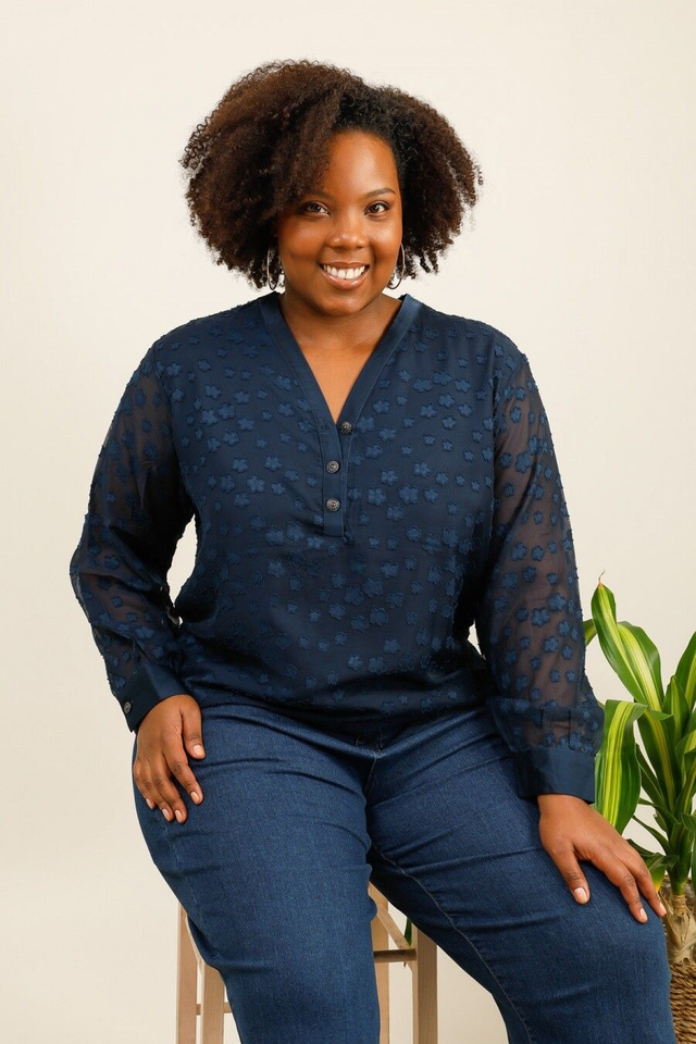 Blouse en voile marine