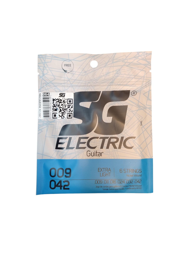 064 - Encordoamento Cordas Guitarra 0.09 SG Strings 