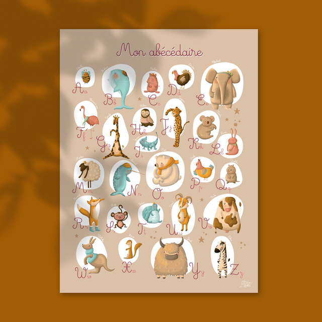 Abécédaire animalier - 50 x 70 cm