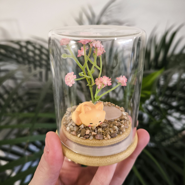 Ami protecteur - Renard couché (quartz rose)