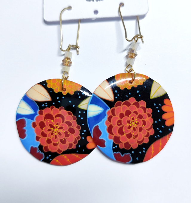 Boucles d&#039;oreilles rosace