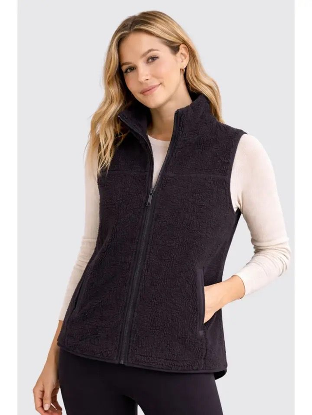 Born Nouli Motion Teddy Fleece Zip Gilet - Black