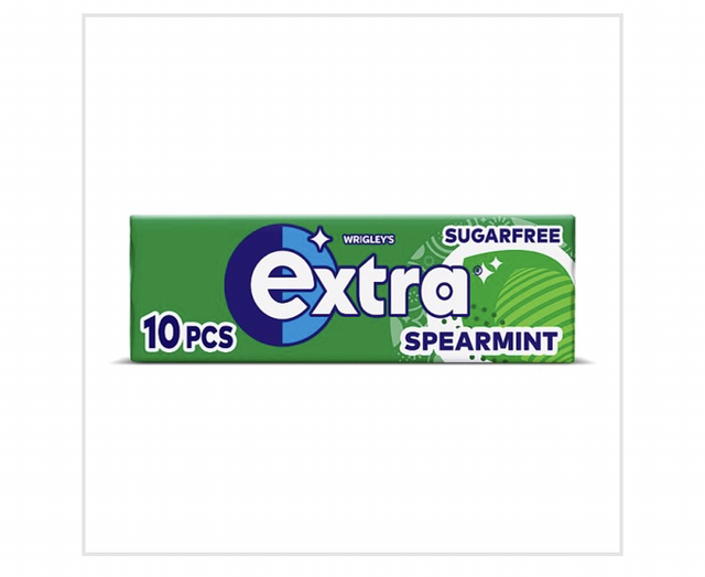 Gum, Extra Spearmint Sugarfree Chewing Gum 10 Pieces
