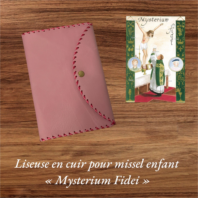 Liseuse en cuir pour Missel enfants