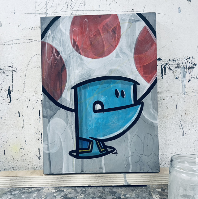 Peinture Monstre Bleu Toad