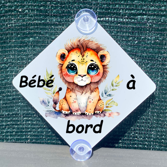Plaque bébé  Lion 