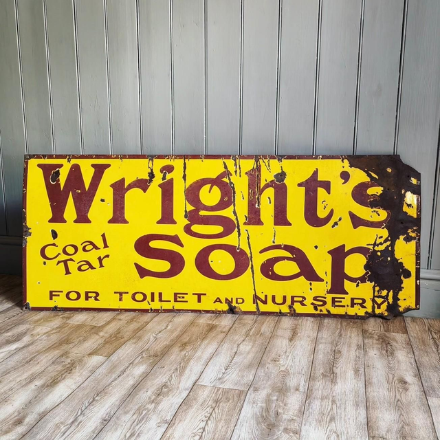 Wright&#039;s Soap Porcelain Sign SOLD! 