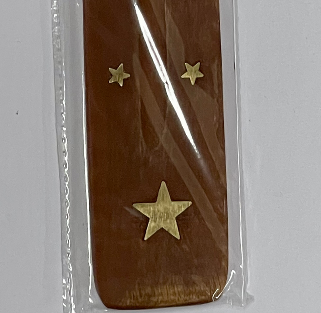 Wooden Incense Stick Burner - Gold Stars 