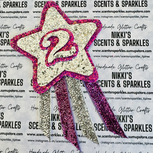 Glitter Star Birthday Badge