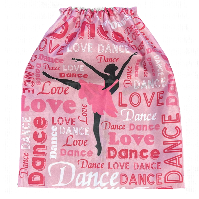 Ballerina pink drawstring bag 