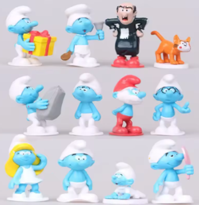 De Smurfen mini actiefiguren set 12 stuks (5cm)