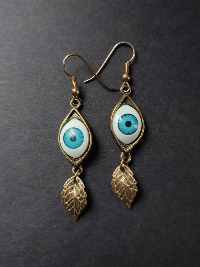 Boucles d&#039;oreilles Oeil Azur