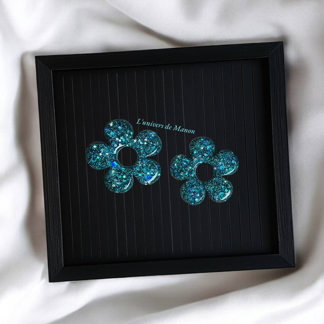 2 Pampilles fleur  (créoles interchangeables)  