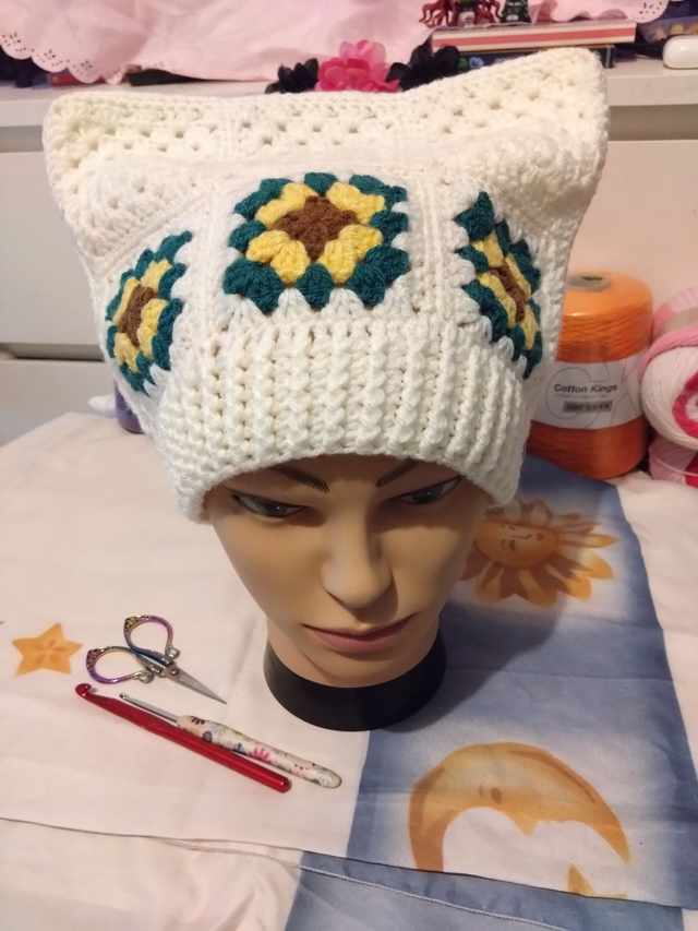 Bonnet Granny Tournesol