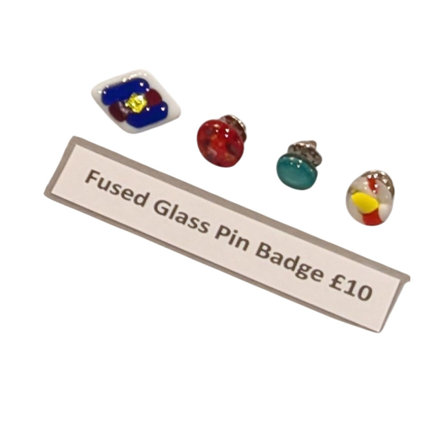 Fused Glass Pin Badge