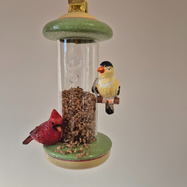 Kersthanger Noble Gems glas Bird Feeder