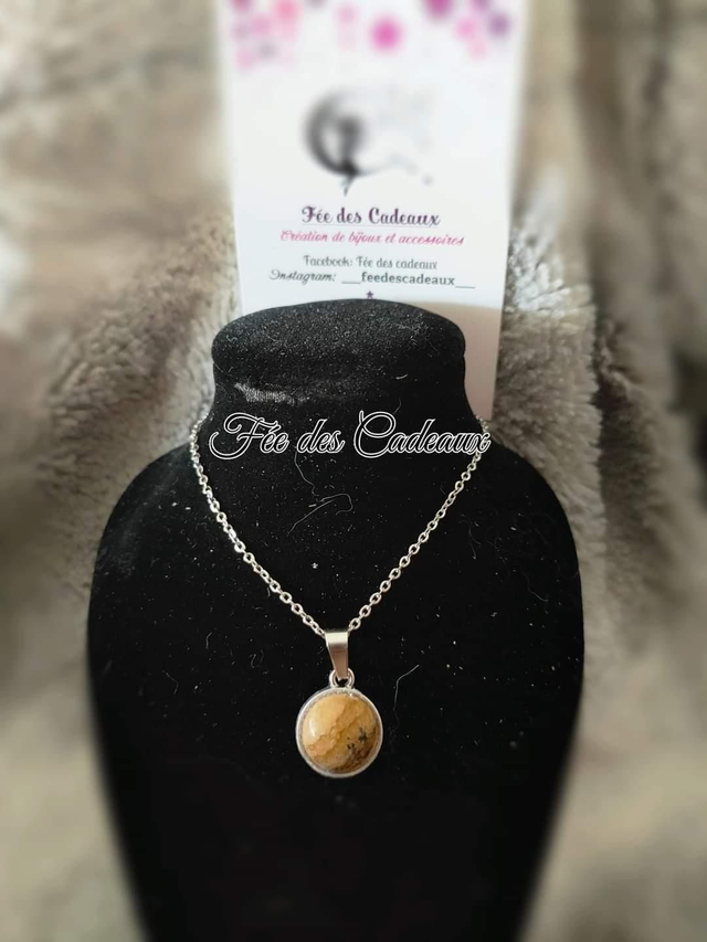 Pendentif "Little Rock" Jaspe Paysage 