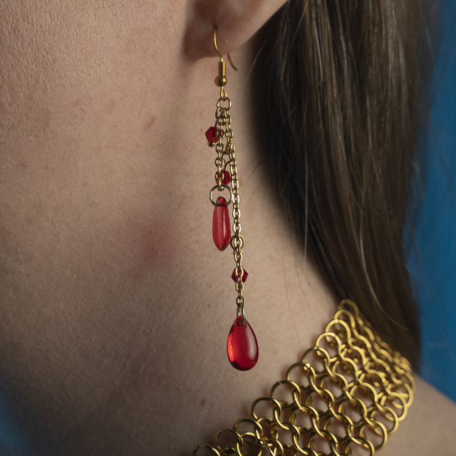 Báthory - Boucles d'oreilles dorées
