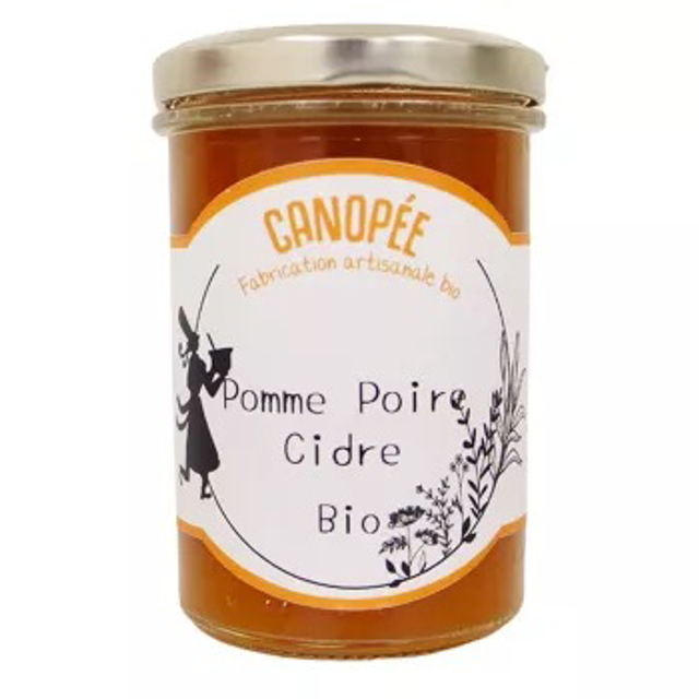 Confiture Pommes, Poires au Cidre Bio - 250g