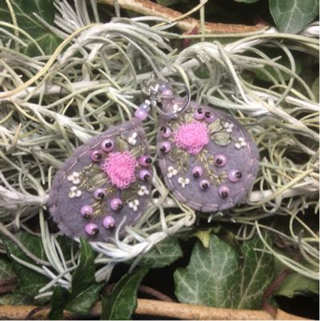 Bo Gris Tourterelle/rose Gouttes