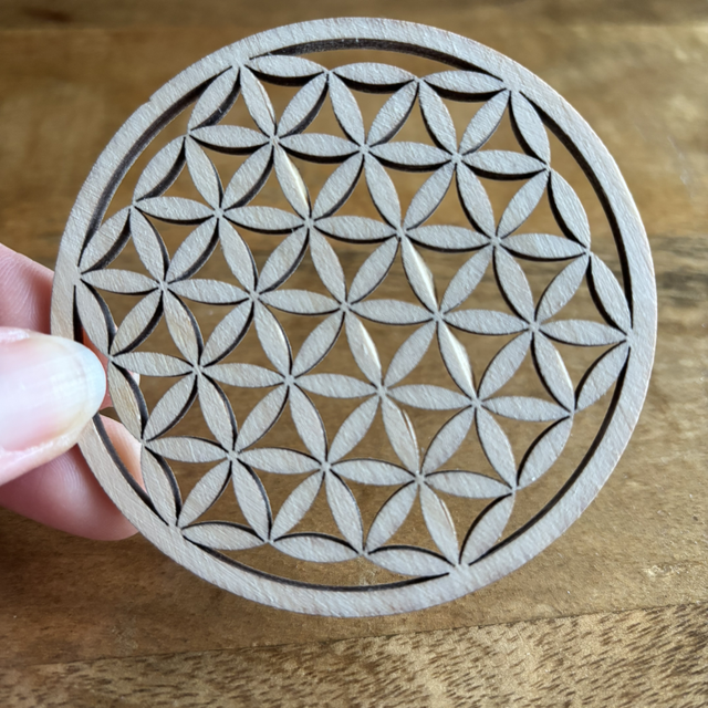 Fleur de vie en bois 8cm