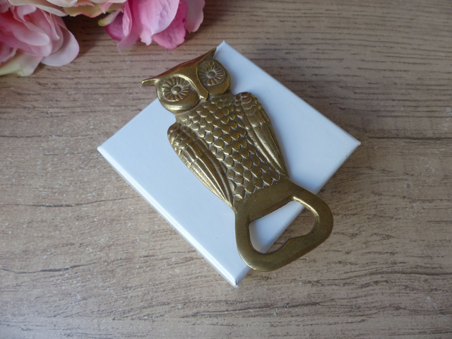 Décapsuleur Limonadier en Forme de Chouette/hibou en Laiton fait main Inde, Collection, Fête, Décoration Bar Bistrot, Cadeau Ami Famille