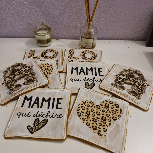 Lot de 8 Cotons Lavables – Édition Spéciale Fête des Grands-Mères 🌸