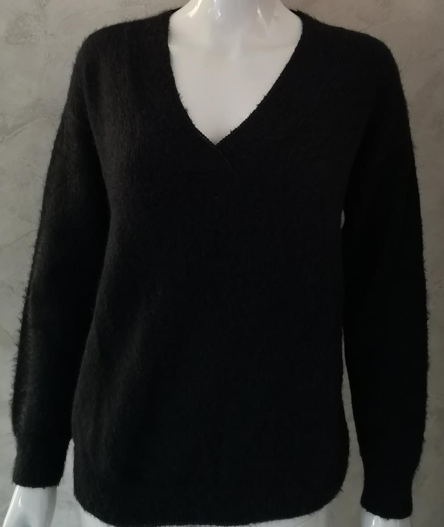 Pull manche longue avec col V 