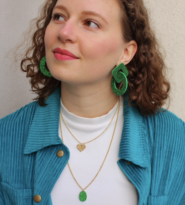 Alix • vert pailleté