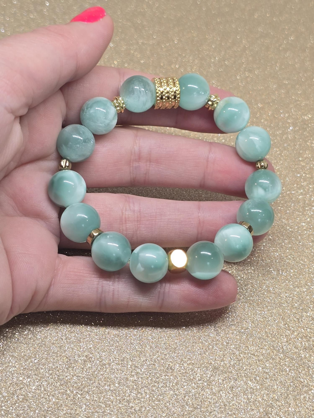 Bracelet Garniérite XL en 1,2 cm