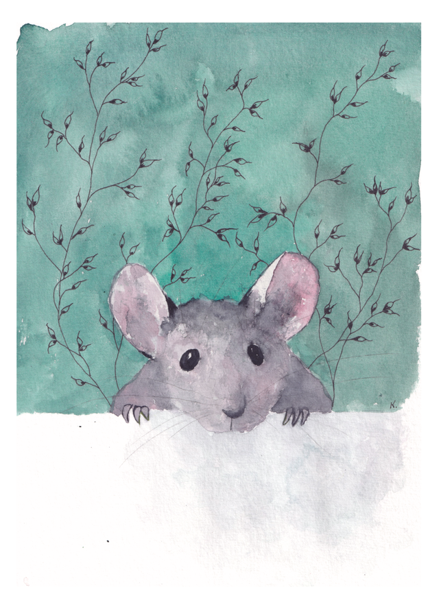 Carnet A6 ligné - souris