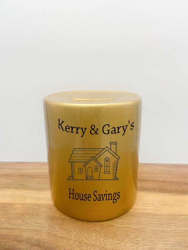 Personalised Money Box - House Savings