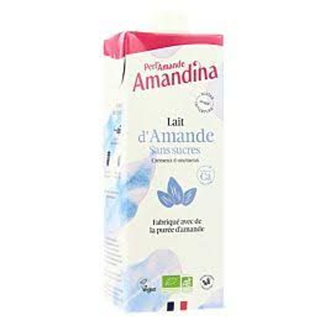Boisson Amande sans sucre Amandina Bio 1L | Perl'Amande