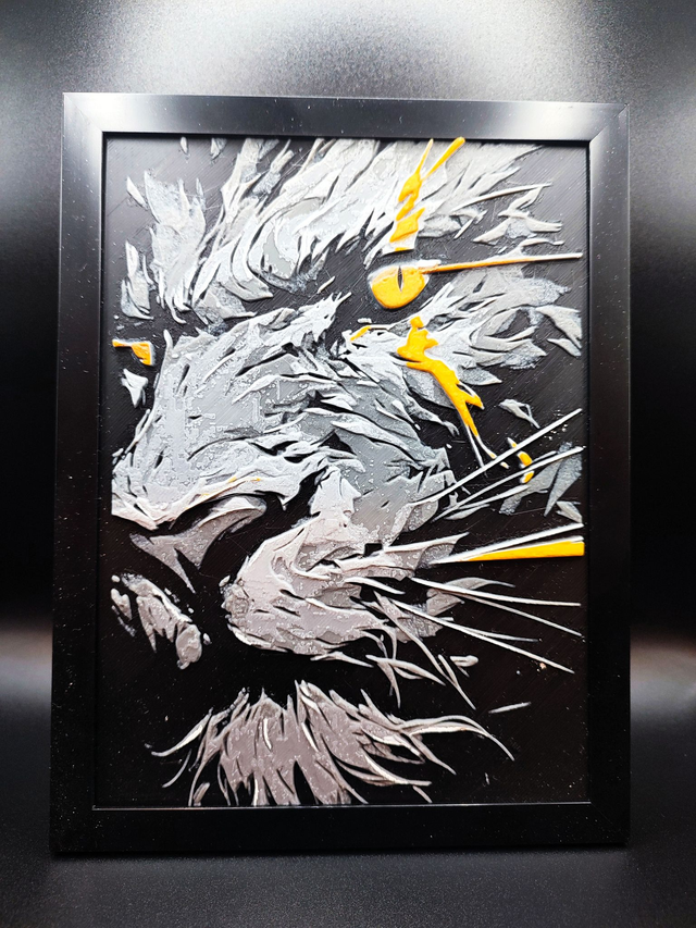 Cadre décoratif 3D personnalisé – 15×20 cm - Animal Lion