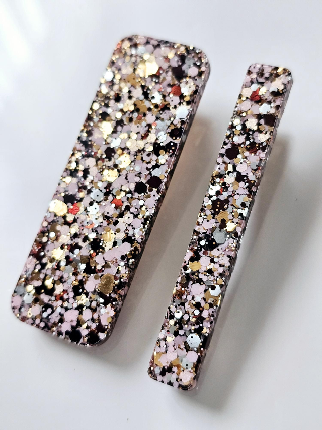 DUO BARRETTES EFFET &quot;TERRAZZO&quot;