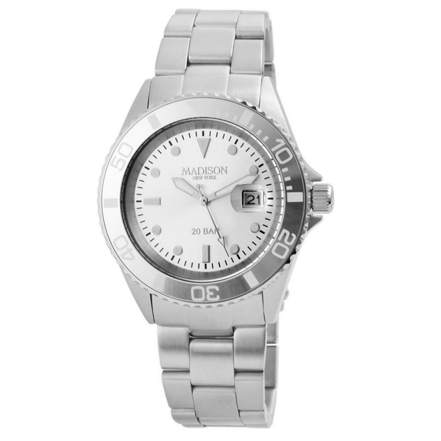 Madison Herrenuhr mit Edelstahlarmband 20 ATM NEU&OVP