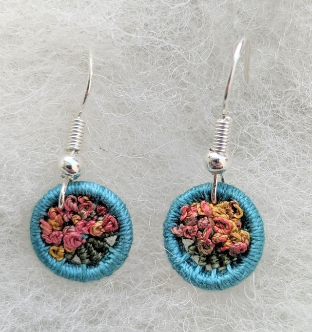 14mm Dorset Button Autumn Tree Earrings 