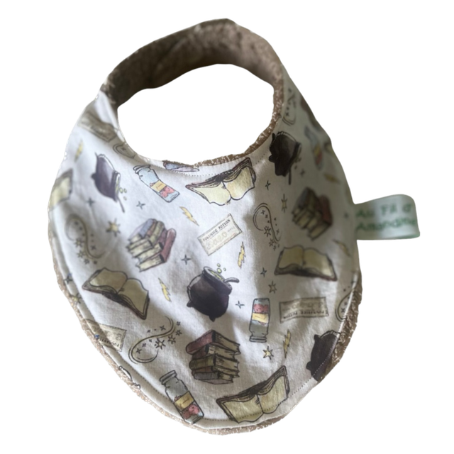 Bavoir bandana - éponge marron