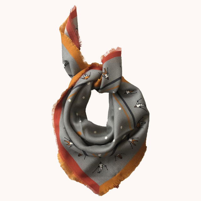 foulard gris chaud