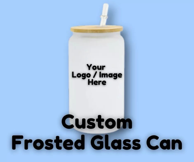 Custom Frosted Glass Can