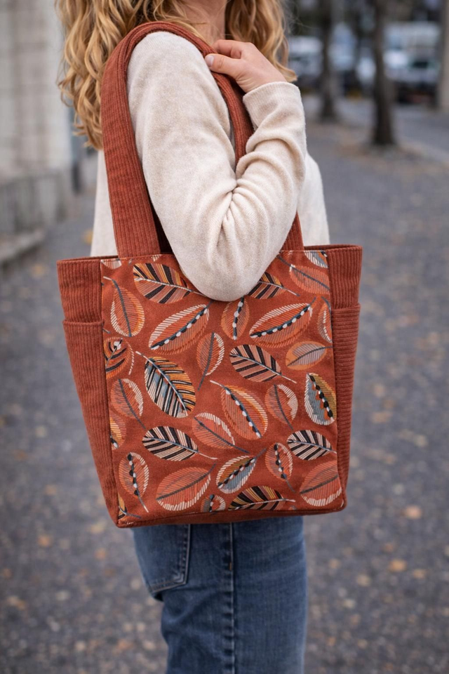 Sac cabas "brise terracotta"
