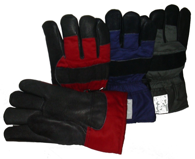 Varkensnerfleer winterhandschoen zwart 